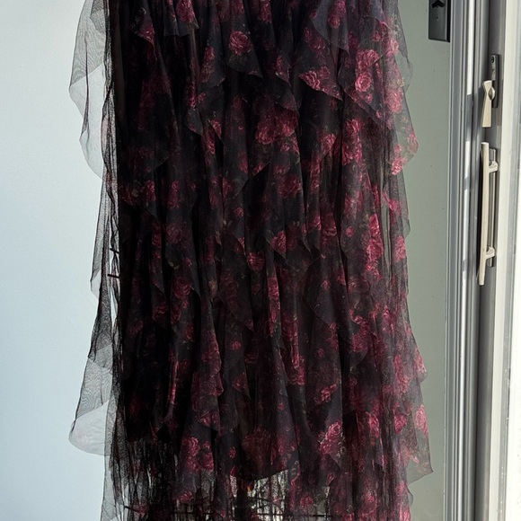 amber sky Dresses & Skirts - Chic Asymmetrical Black and Pink Skirt